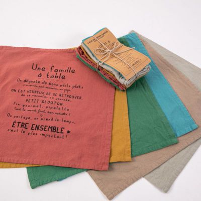 Lot de 6 serviettes 