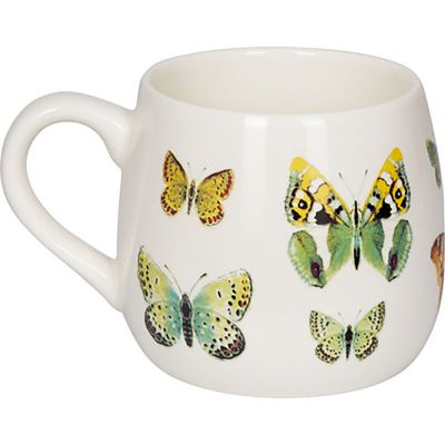 Tasse en porcelaine papillons 