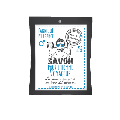 Savon pour l'homme voyageur