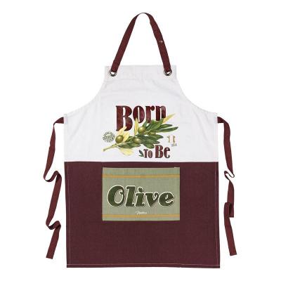 Tablier cuisine Born to be olive