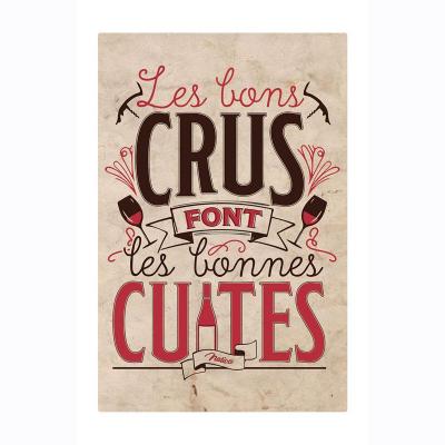 Plaque métal MM Les Bons Crus