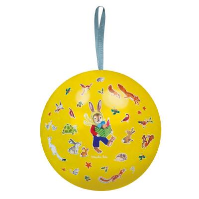 Boule de Noël jaune La Grande Famille