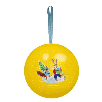 Boule de Noël jaune La Grande Famille