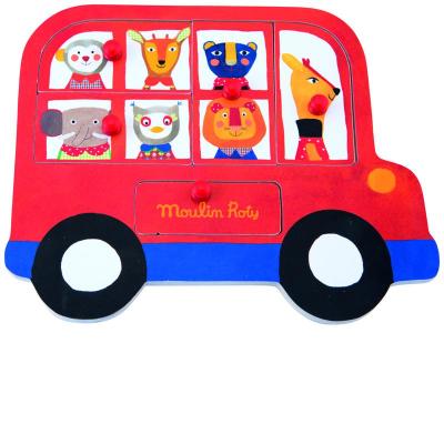 Puzzle encastrable bus Les Popipop