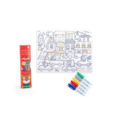Set en silicone à colorier + 5 feutres - Les Popipop 