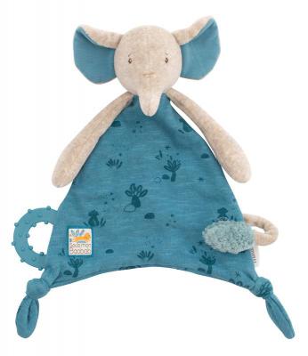 Doudou attache-tétine éléphant Sous mon Baobab