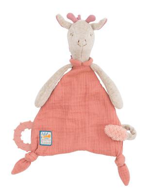 Doudou attache-tétine girafe Sous mon Baobab