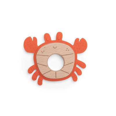 Anneau de dentition bois et silicone crabe Les aventures de Paulie