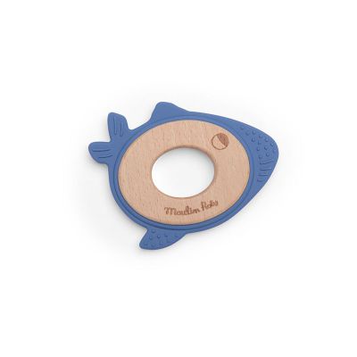 Anneau de dentition bois et silicone baleine Les aventures de Paulie