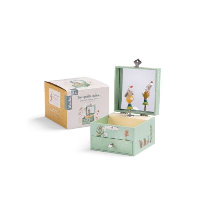 Boîte à musique coffret - Trois petits lapins 