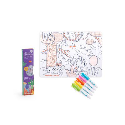 Set en silicone à colorier + 5 feutres - Les Toupitis