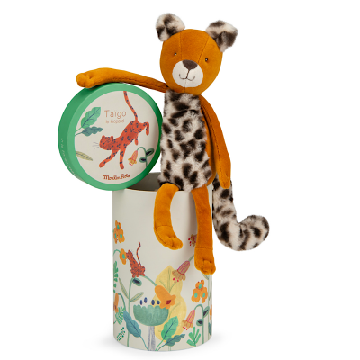 Peluche poupée léopard Taïgo - La forêt Mawa