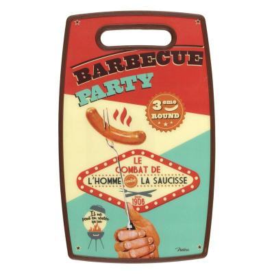 Planche à découper Combat de l'homme contre la saucisse
