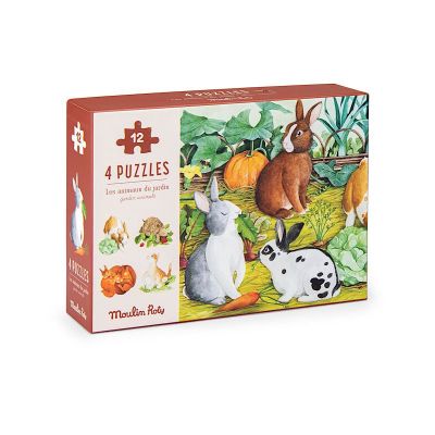 4 mini puzzles des animaux - Le Jardin du Moulin