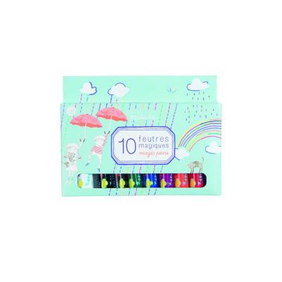 Boîte de 10 feutres magiques Aujourd'hui c'est mercredi