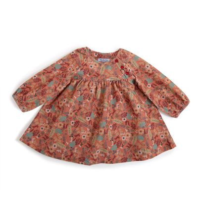 Elodie robe velours fleurs