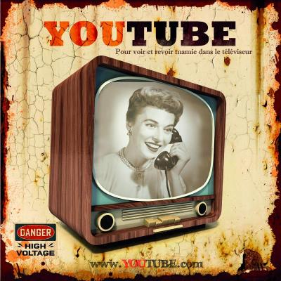 Plaque en métal You tube