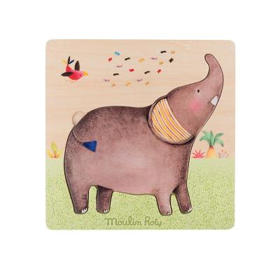 Puzzle encastrable éléphants Les Papoum