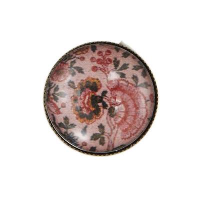 Bague cabochon fleurie