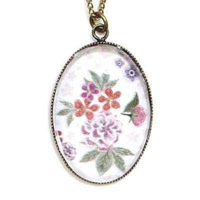 Sautoir cabochon ovale liberty