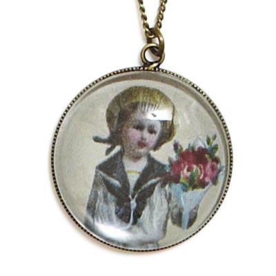 Sautoir cabochon petit garçon