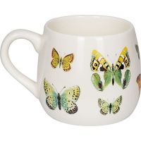 Tasse en porcelaine papillons  