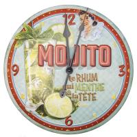 Horloge métal reliéfé Mojito 