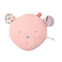 Coussin tête souris rose Les Jolis trop Beaux 