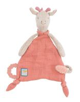 Doudou attache-tétine girafe Sous mon Baobab 