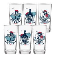 Set de 6 verres Marin tatoué 