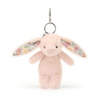 Lapin rose fleurie - Porte-clés 